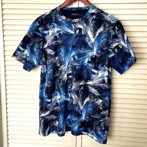 Bugatchi Mercerized Cotton Graphic Blue T-shirt